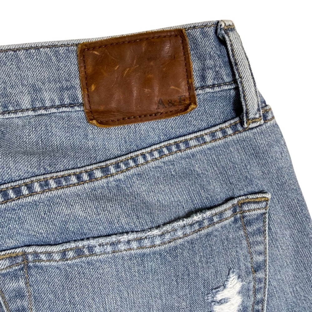 Abercrombie Fitch Men Rustin Athletic Slim Jeans Light Wash Distressed 32x32